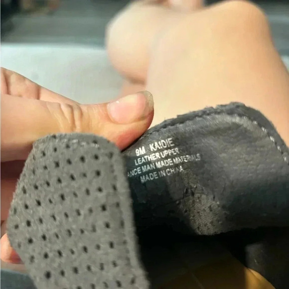 Dolce Vita Kadie gray leather ankle bootie block wood heel sz 9 - Picture 8 of 10